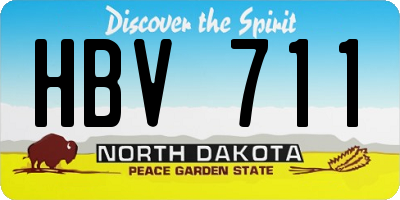 ND license plate HBV711