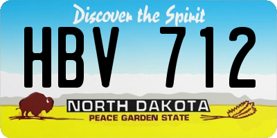 ND license plate HBV712