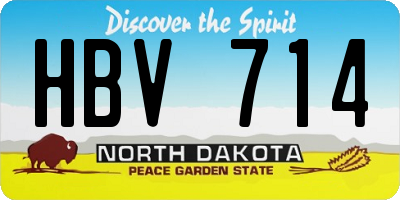 ND license plate HBV714