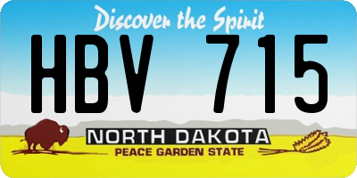 ND license plate HBV715