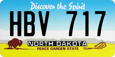 ND license plate HBV717