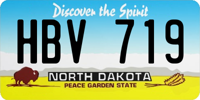 ND license plate HBV719