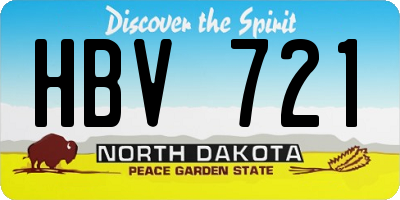 ND license plate HBV721