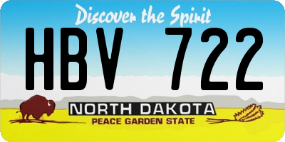 ND license plate HBV722