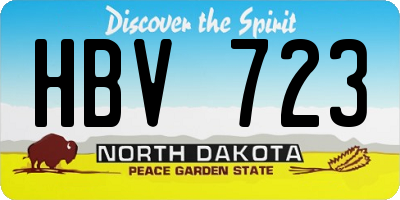 ND license plate HBV723