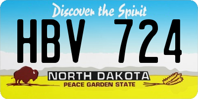 ND license plate HBV724