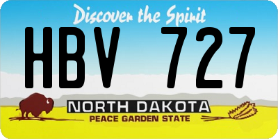 ND license plate HBV727