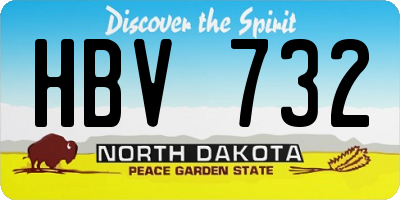 ND license plate HBV732