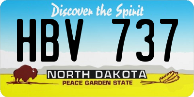 ND license plate HBV737