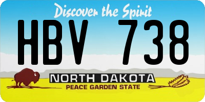 ND license plate HBV738