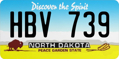 ND license plate HBV739