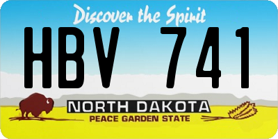 ND license plate HBV741