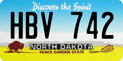 ND license plate HBV742