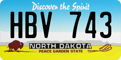 ND license plate HBV743