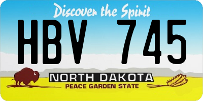 ND license plate HBV745