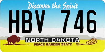 ND license plate HBV746