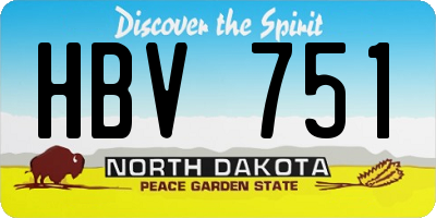 ND license plate HBV751