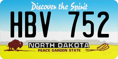 ND license plate HBV752