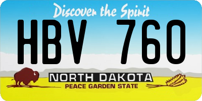 ND license plate HBV760