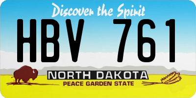 ND license plate HBV761