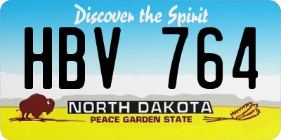 ND license plate HBV764