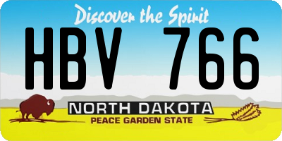 ND license plate HBV766