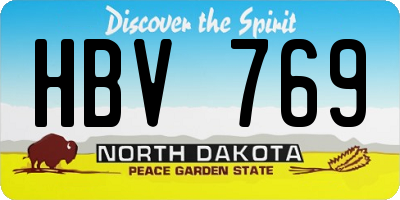 ND license plate HBV769