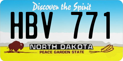 ND license plate HBV771