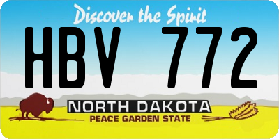 ND license plate HBV772