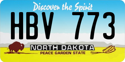 ND license plate HBV773