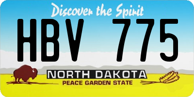 ND license plate HBV775