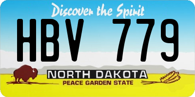 ND license plate HBV779