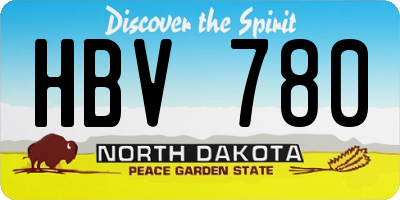 ND license plate HBV780