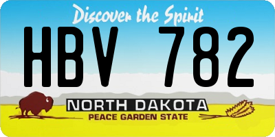 ND license plate HBV782