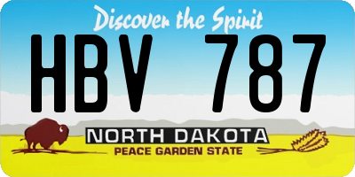 ND license plate HBV787