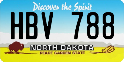 ND license plate HBV788