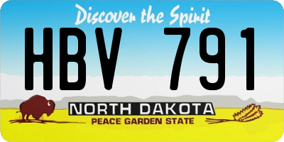 ND license plate HBV791