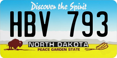 ND license plate HBV793