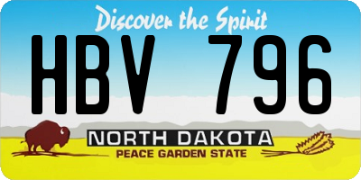 ND license plate HBV796