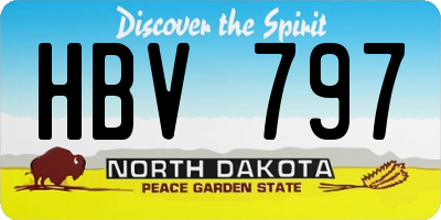 ND license plate HBV797