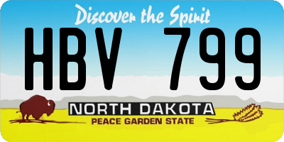 ND license plate HBV799