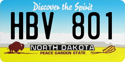 ND license plate HBV801