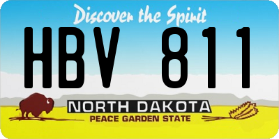 ND license plate HBV811