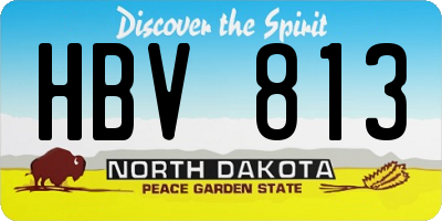 ND license plate HBV813