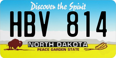 ND license plate HBV814