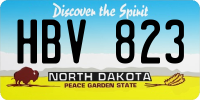 ND license plate HBV823