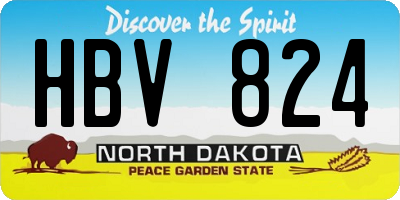 ND license plate HBV824