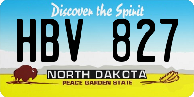 ND license plate HBV827