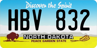 ND license plate HBV832