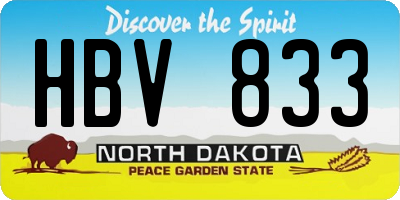 ND license plate HBV833